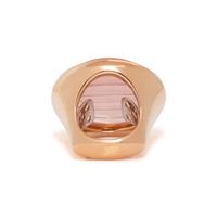 ROSE GOLD AND CARVED ROSE QUARTZ RING