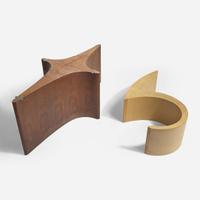 Vladimir Kagan (American, 1927-2016) A Racetrack Oval Intaglio Table Base, Vladimir Kagan Designs, Inc., USA, circa 1976, and a Swirl Coffee Table Base, Vladimir Kagan Design Group, USA, circa 2008