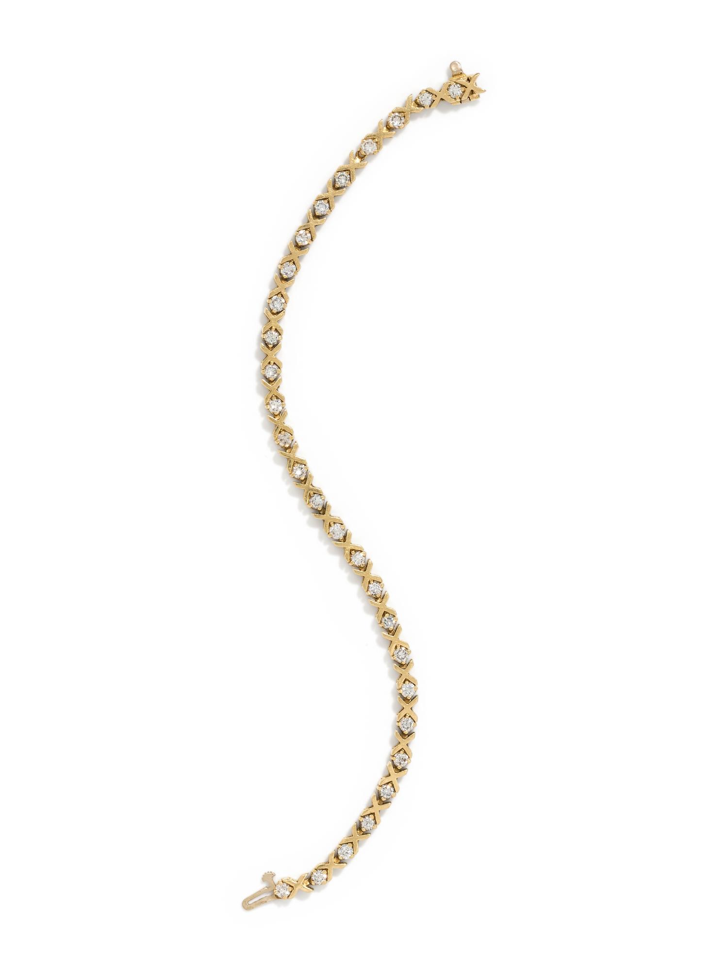 YELLOW GOLD AND DIAMOND BRACELET