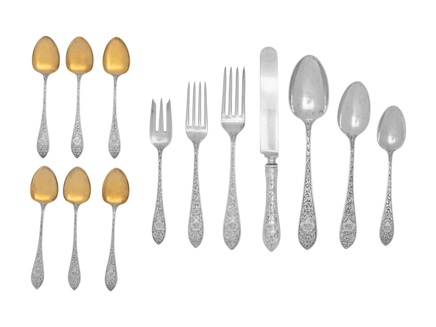 An American Silver Flatware Service