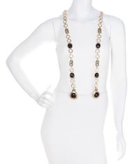 A Gianni Versace Runway Link Suspenders, Length: 37.5".