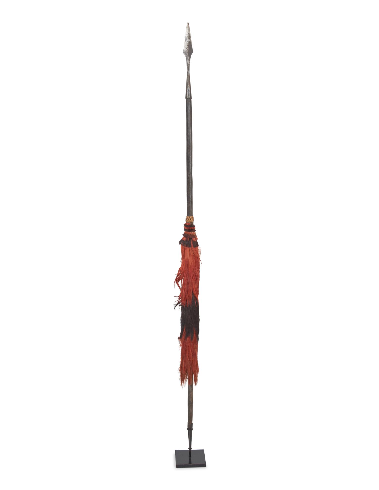 Two Naga Wood and Metal Spears