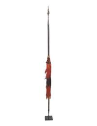 Two Naga Wood and Metal Spears