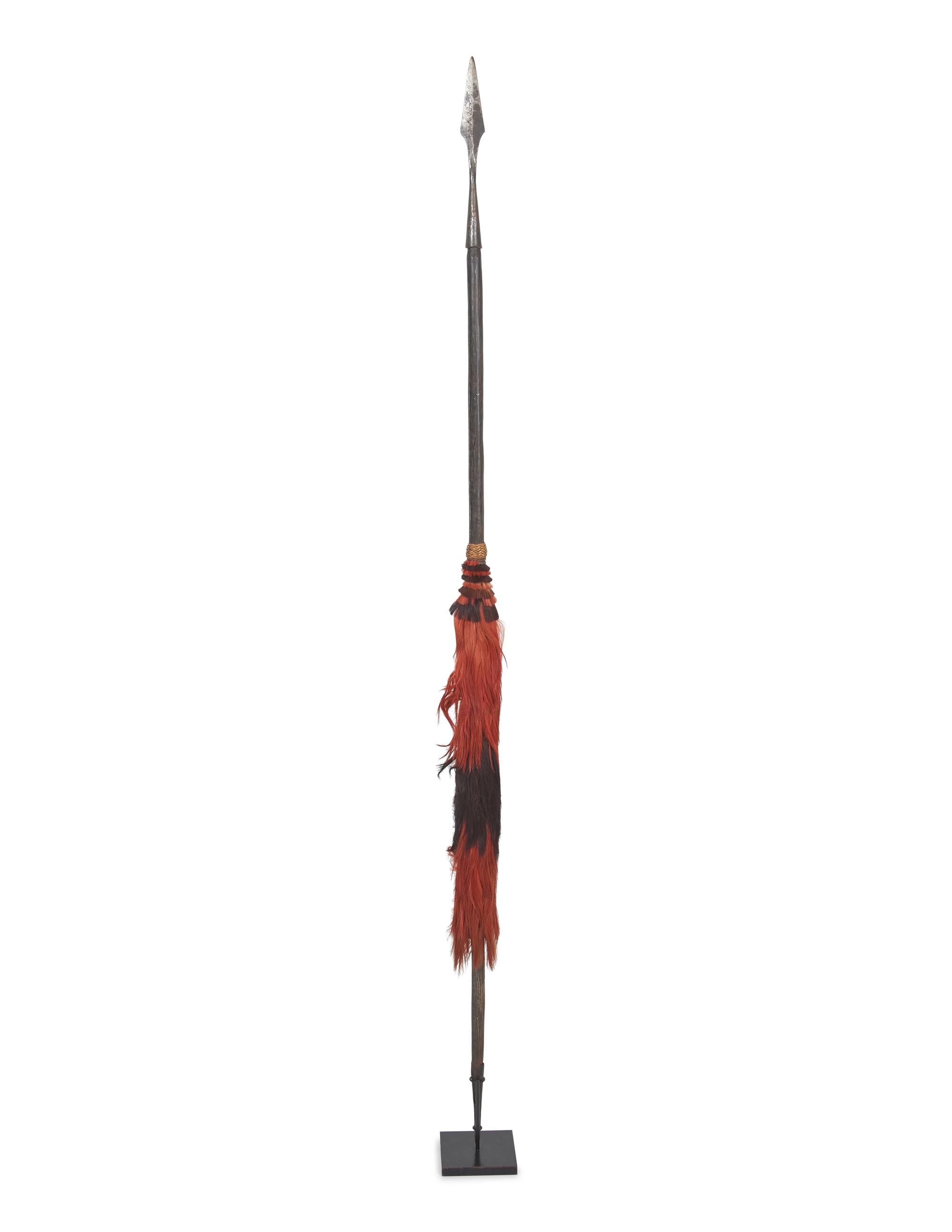 Two Naga Wood and Metal Spears