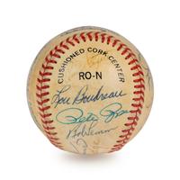 A Vintage Hall of Fame and Alumni Autograph Baseball - 21 Signatures Including Mickey Mantle (Beckett Authentication Services Letter),