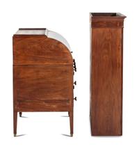 A Classical Mahogany Desk and Bookcase