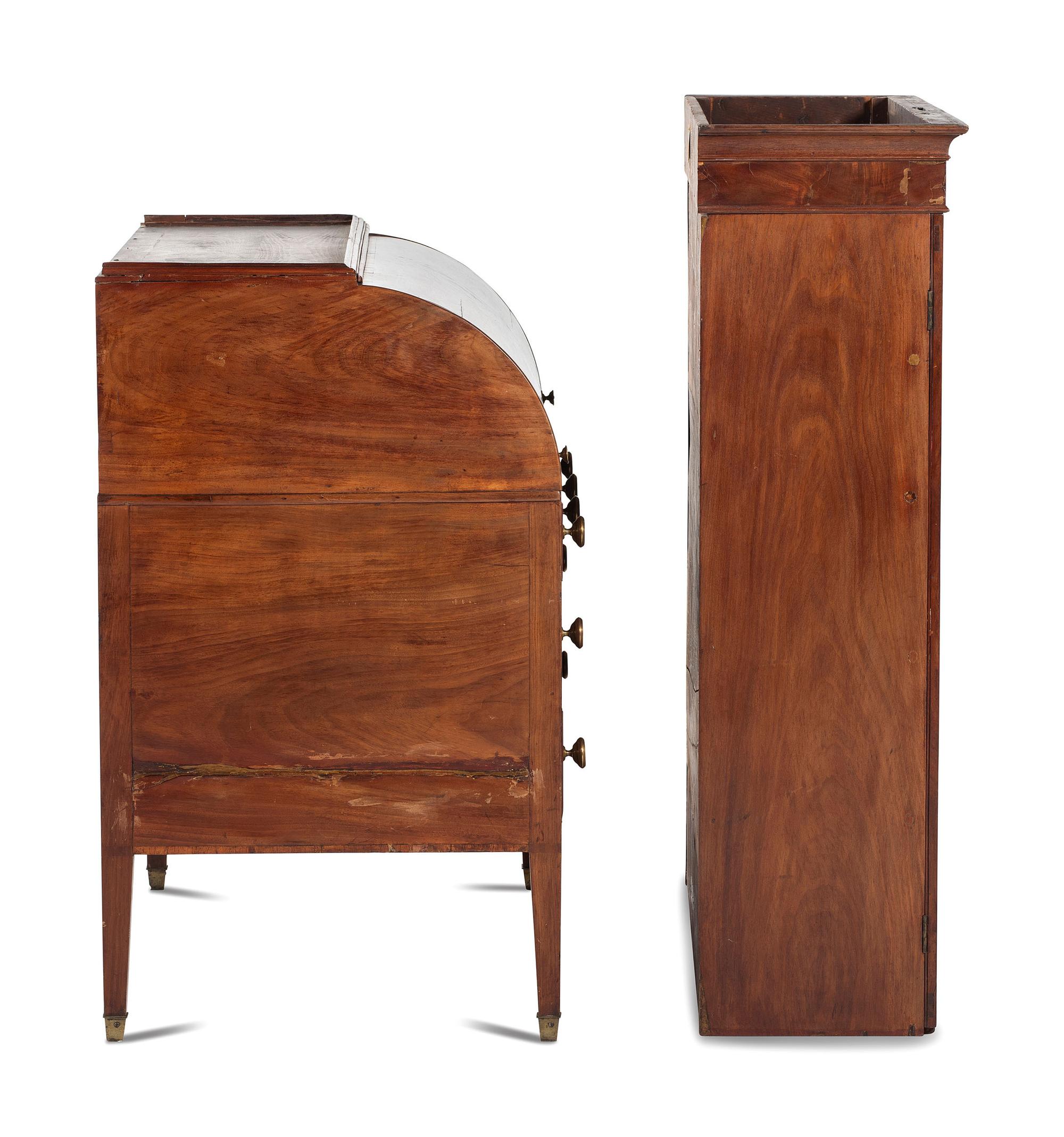 A Classical Mahogany Desk and Bookcase