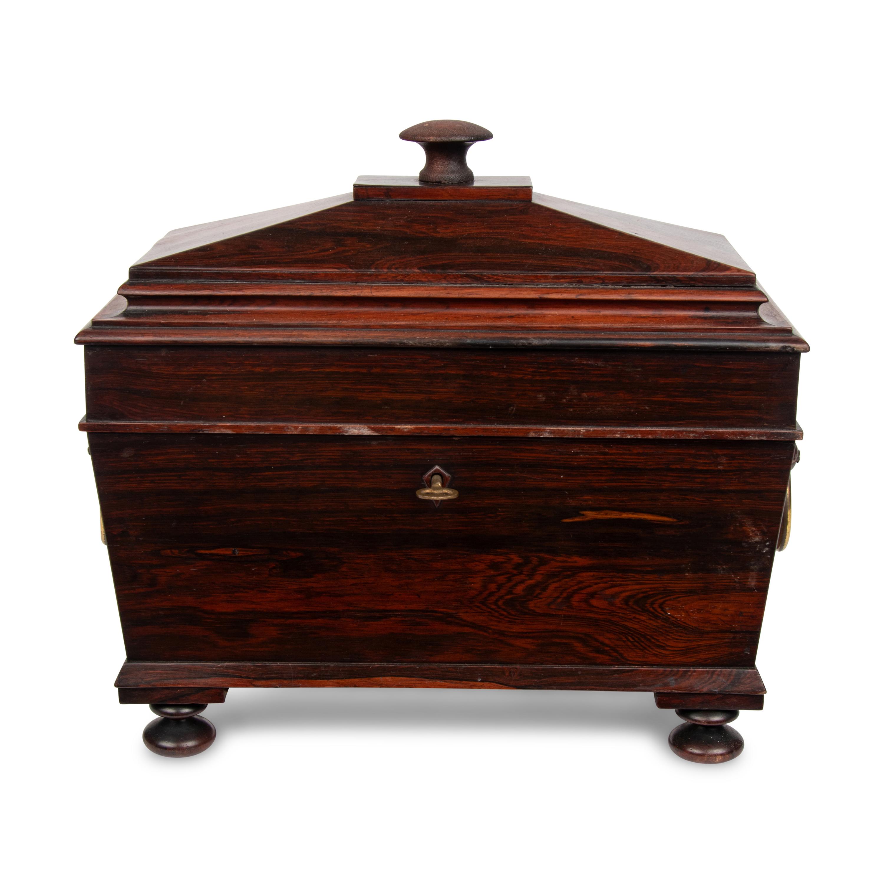 An English Rosewood Tea Poy