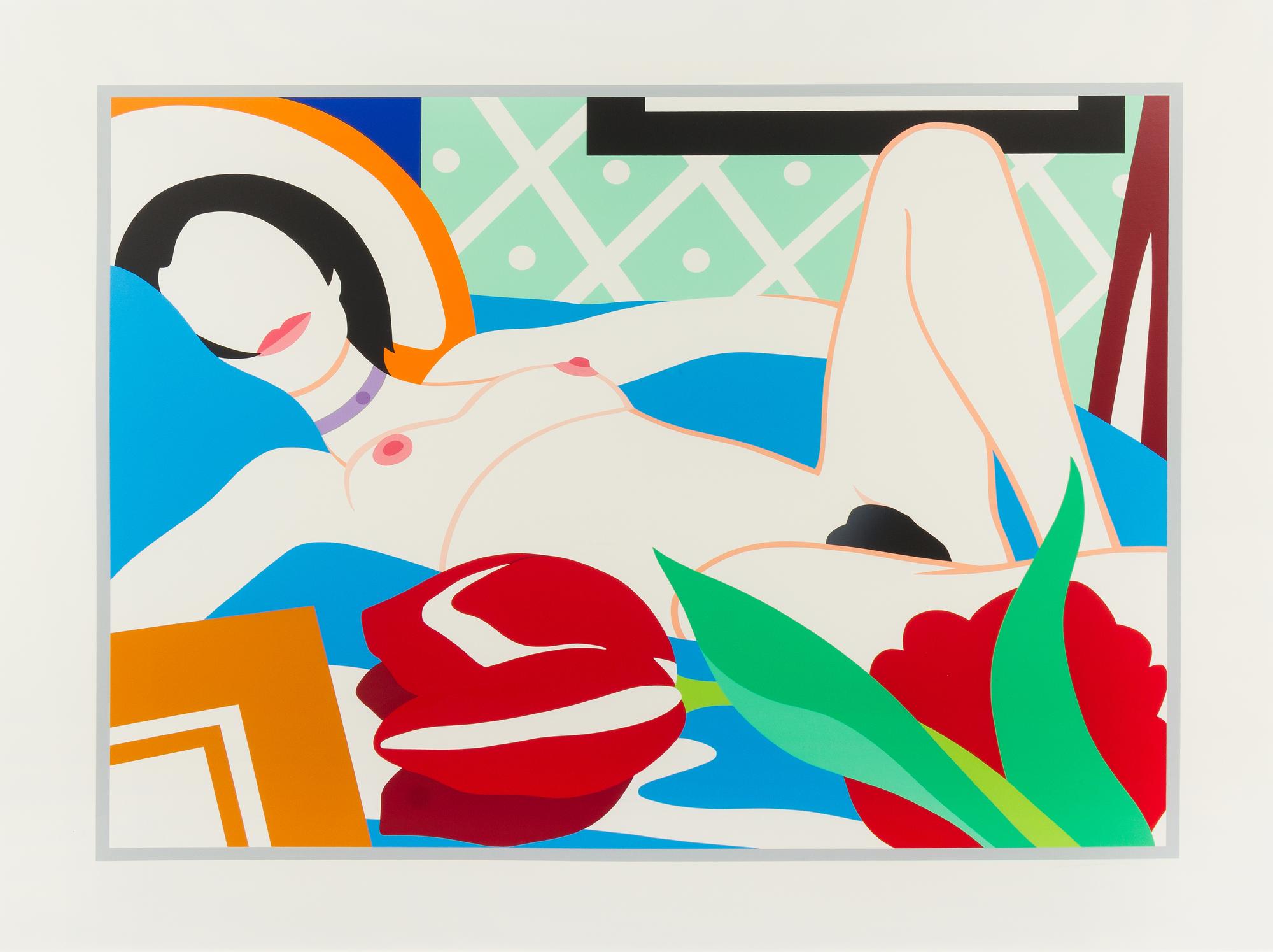 Tom Wesselmann, (American, 1931-2004), Monica with Tulips, 1989