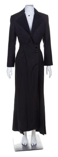 A Jacques Fath Black Tuxedo Halter Gown Ensemble, No size.