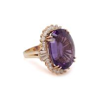 AMETHYST AND DIAMOND RING