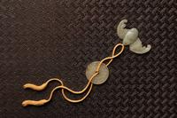 A Chinese Jade and Hardstone Inset Hardwood Wall Panel