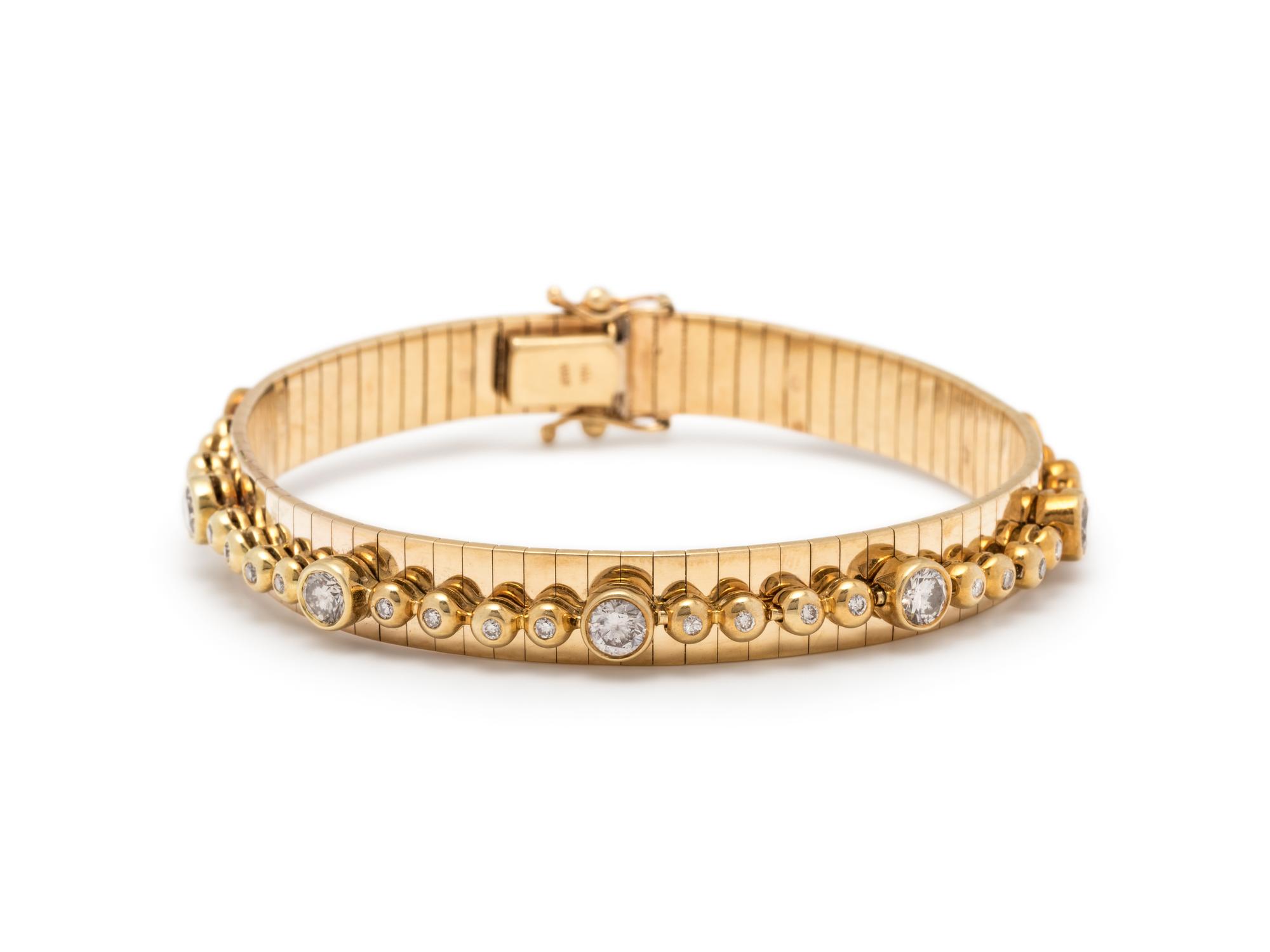 YELLOW GOLD AND DIAMOND BRACELET