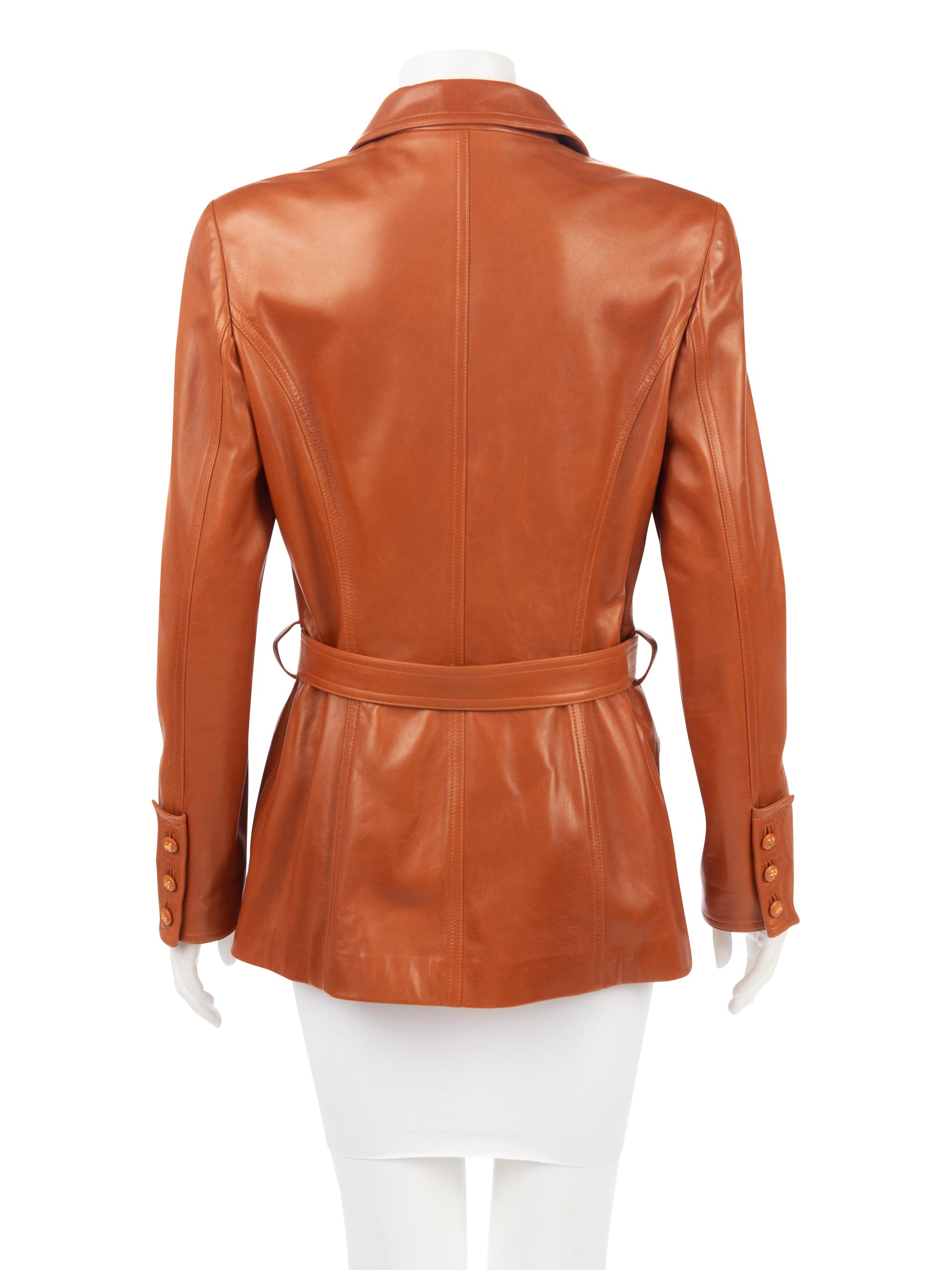 Chanel Lambskin Leather Safari Jacket, Fall, 1996