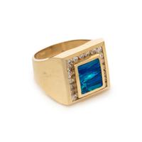 OPAL AND DIAMOND RING
