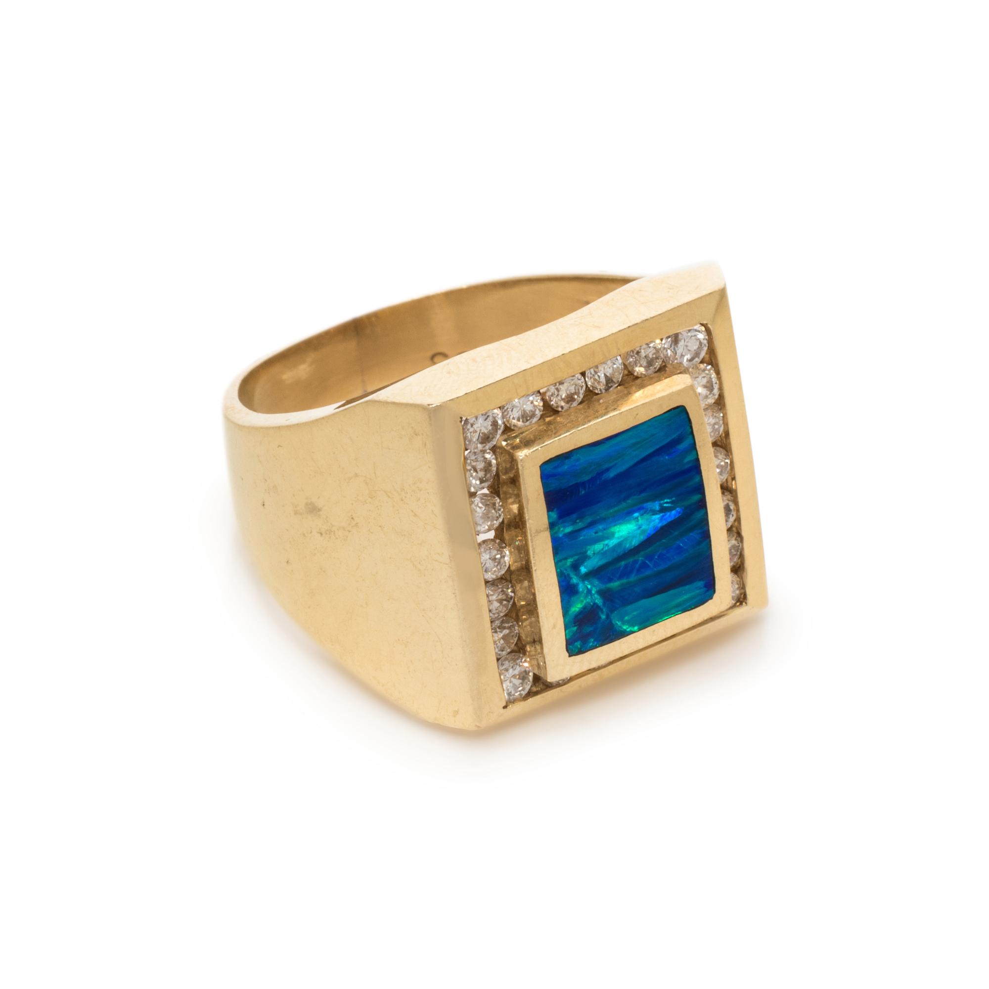 OPAL AND DIAMOND RING