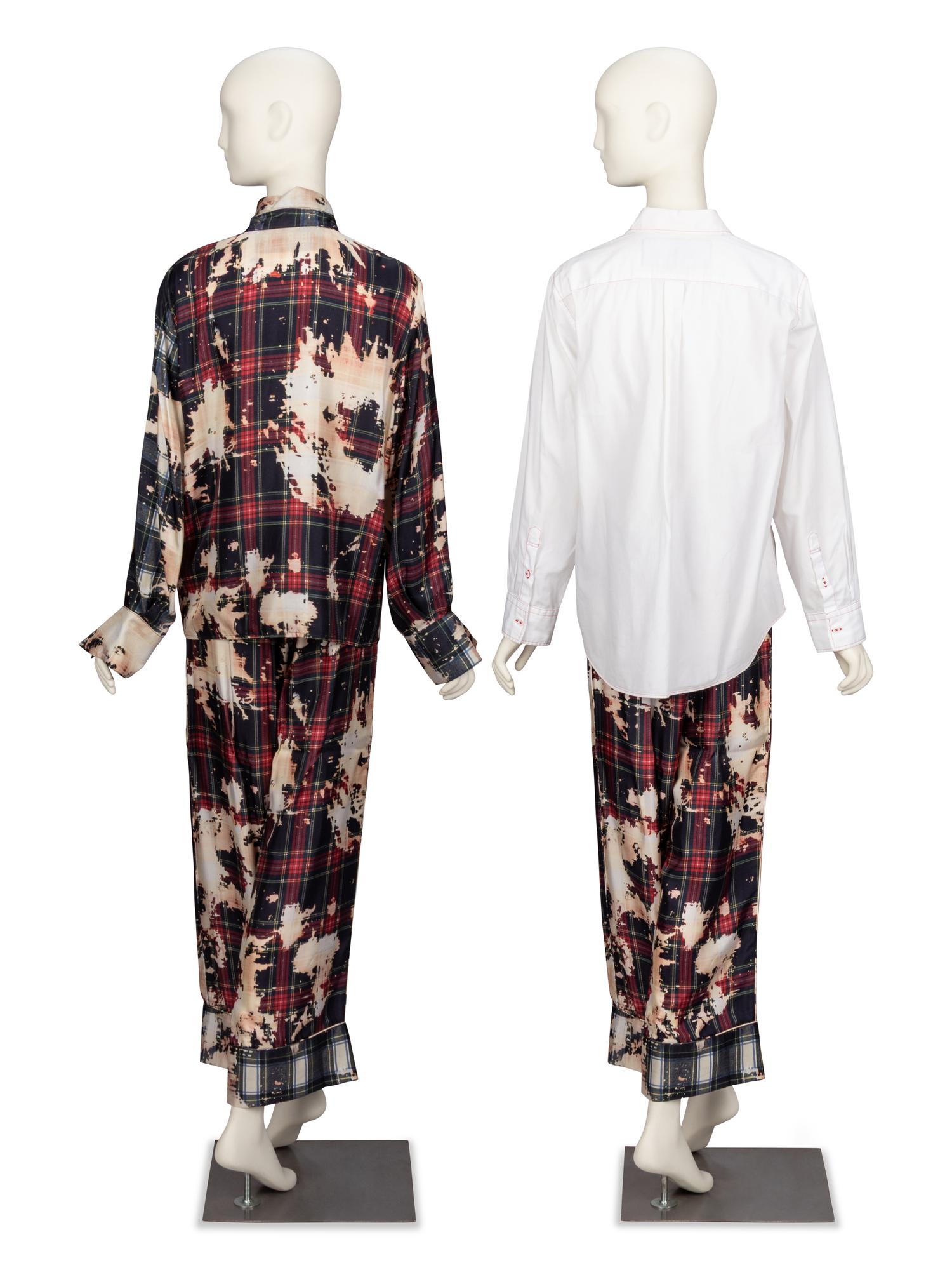 Libertine, Silk Plaid Ensemble & Painted Shirt