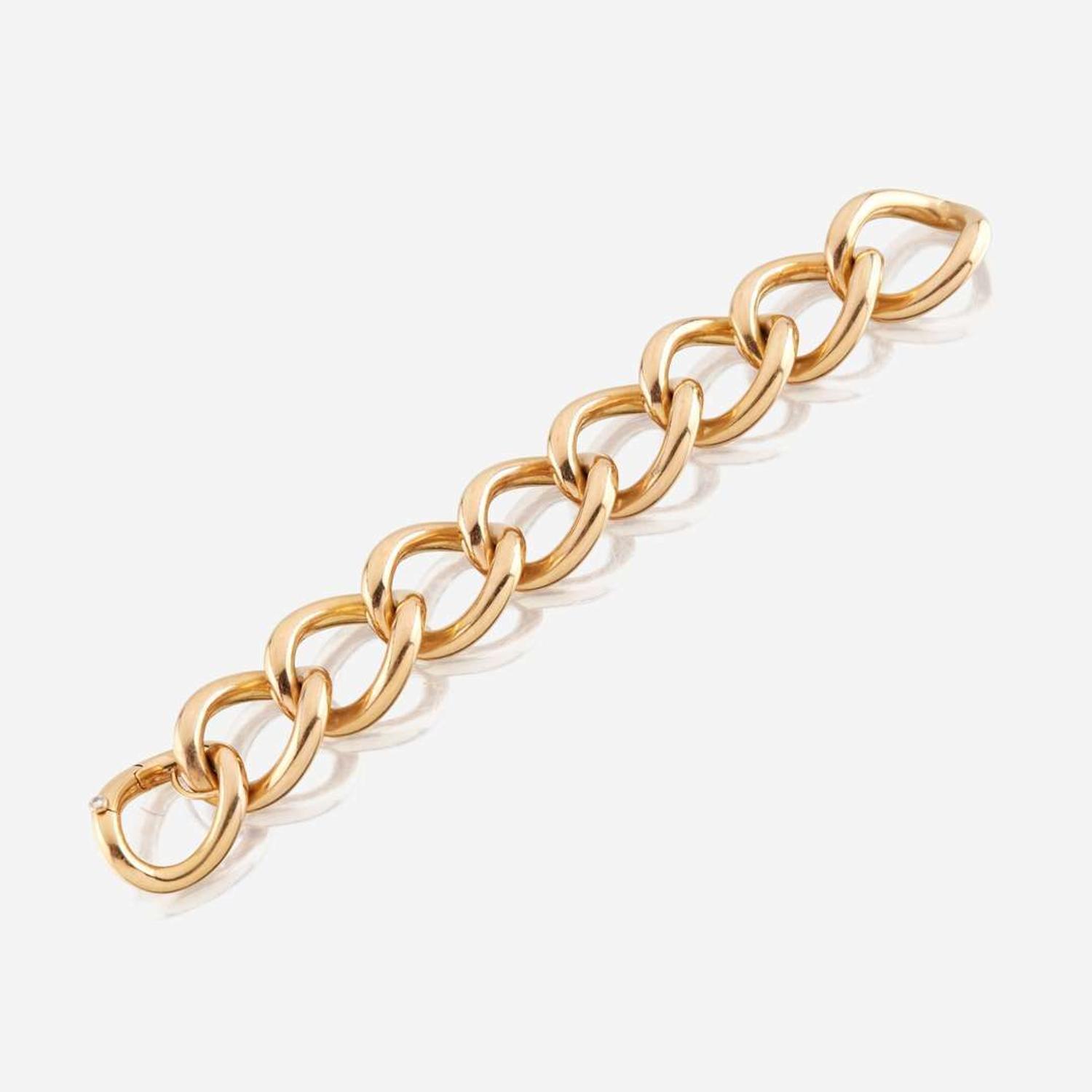 A gold and diamond bracelet, Seaman Schepps