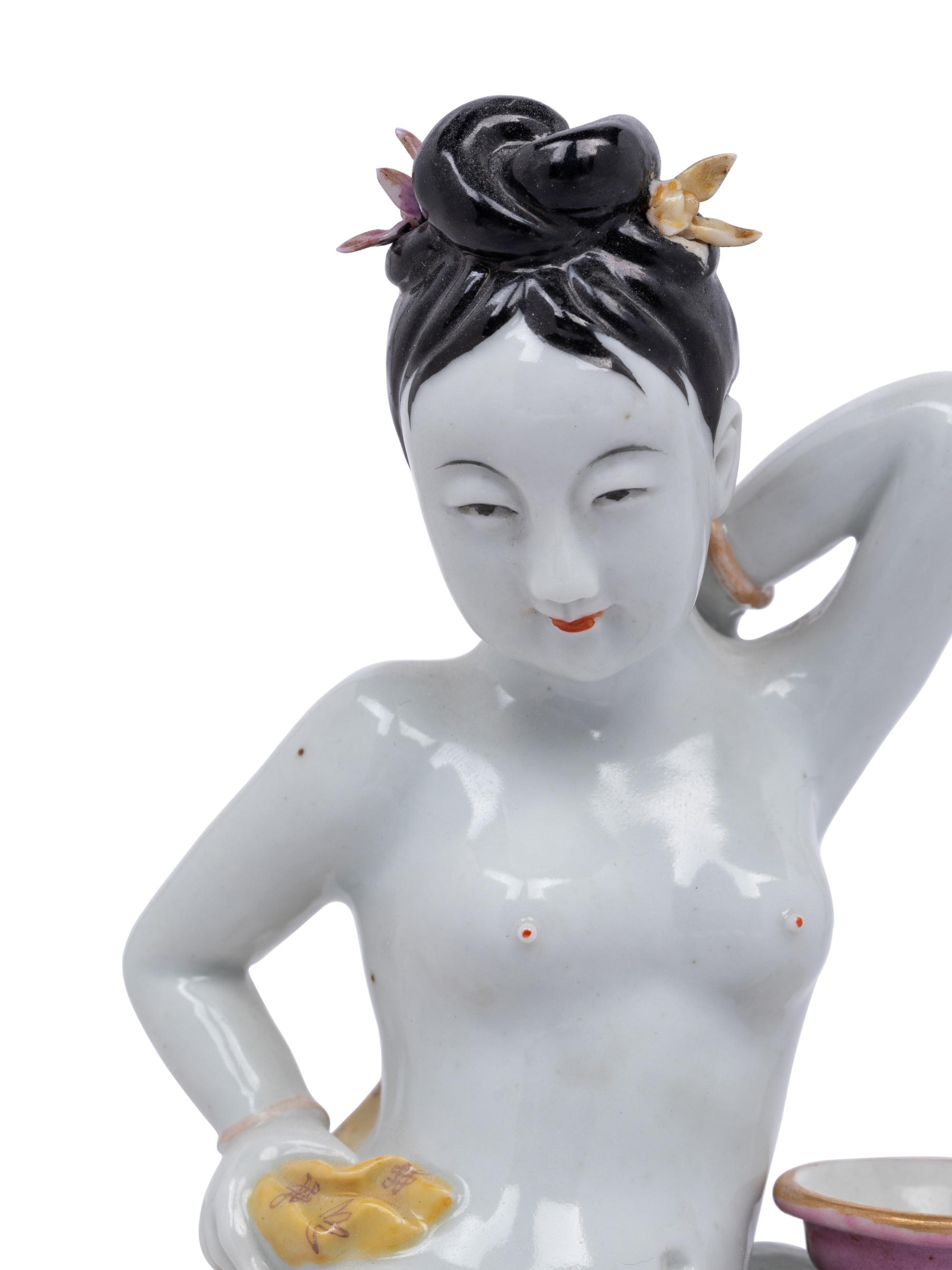 A Chinese Export Erotic Porcelain Figure