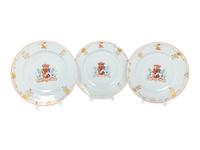 A Set of Sixteen Chinese Export Armorial Plates