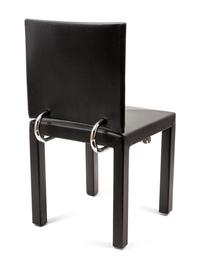 Eight Italian Chrome and Leather Chairs