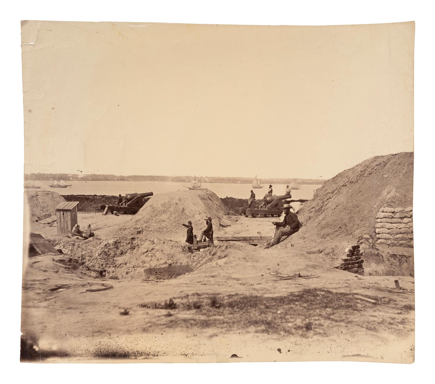 [CIVIL WAR]. [GIBSON, James F. (1828-1905), photographer, attrib.]. Confederate Fortifications at Yorktown, Virginia . [Washington, DC: Brady & Co., 1862].
