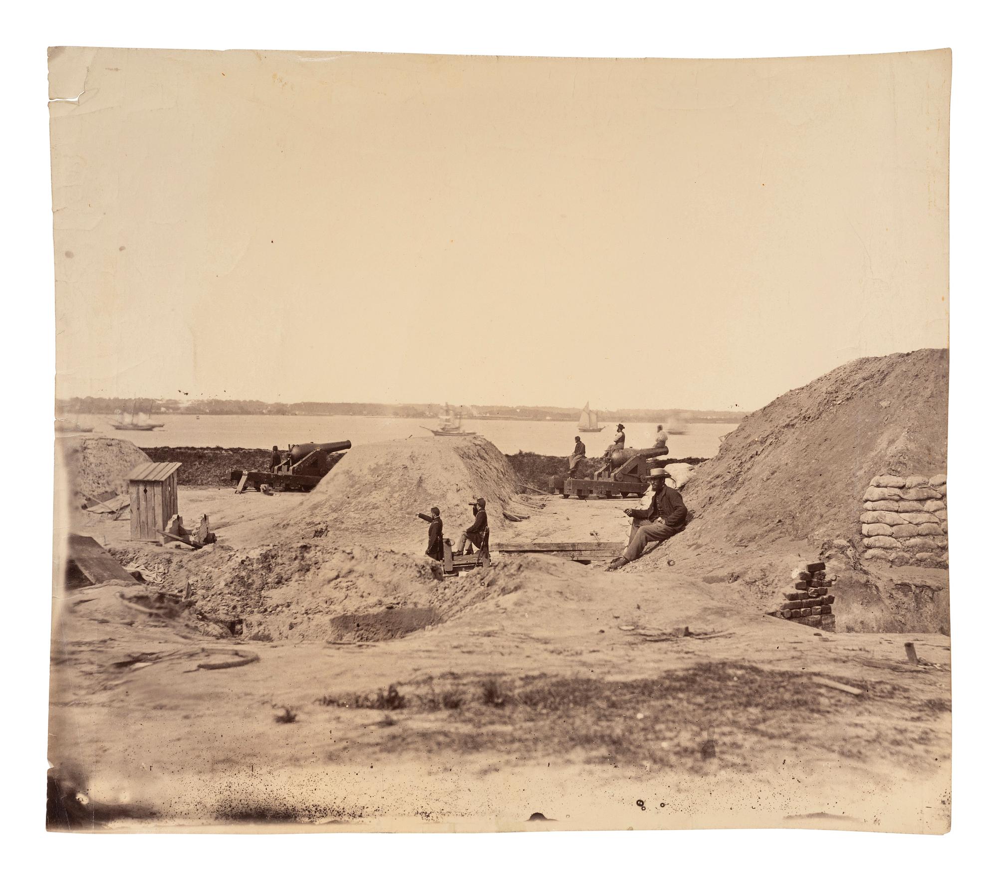 [CIVIL WAR]. [GIBSON, James F. (1828-1905), photographer, attrib.]. Confederate Fortifications at Yorktown, Virginia . [Washington, DC: Brady & Co., 1862].