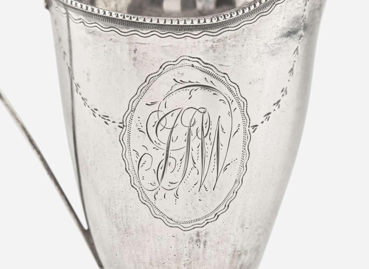 A Federal silver creamer, Peter Kirkwood (active c. 1793-1800), Chestertown and Annapolis, MD, circa 1795