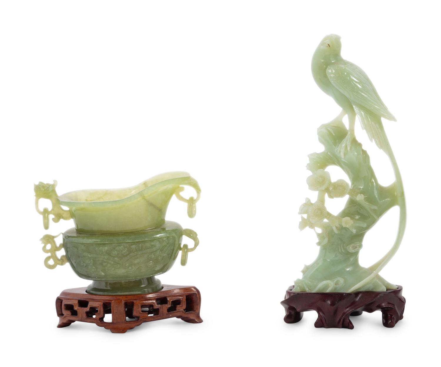 Six Chinese Hardstone Carvings