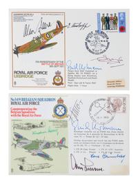 [WWII]. Aviator and flying ace's signatures, incl. Col. Gregory "Pappy" Boyington, MOH and POW.
