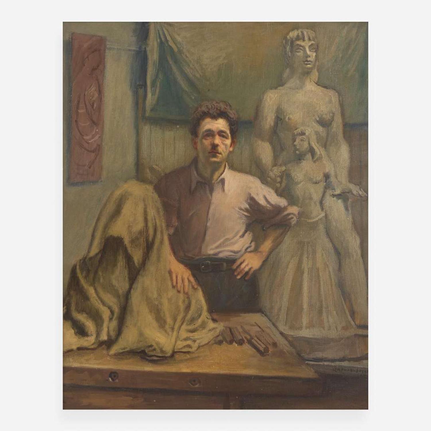 Raphael Soyer (American, 1899-1987) Portrait of Robert Laurent