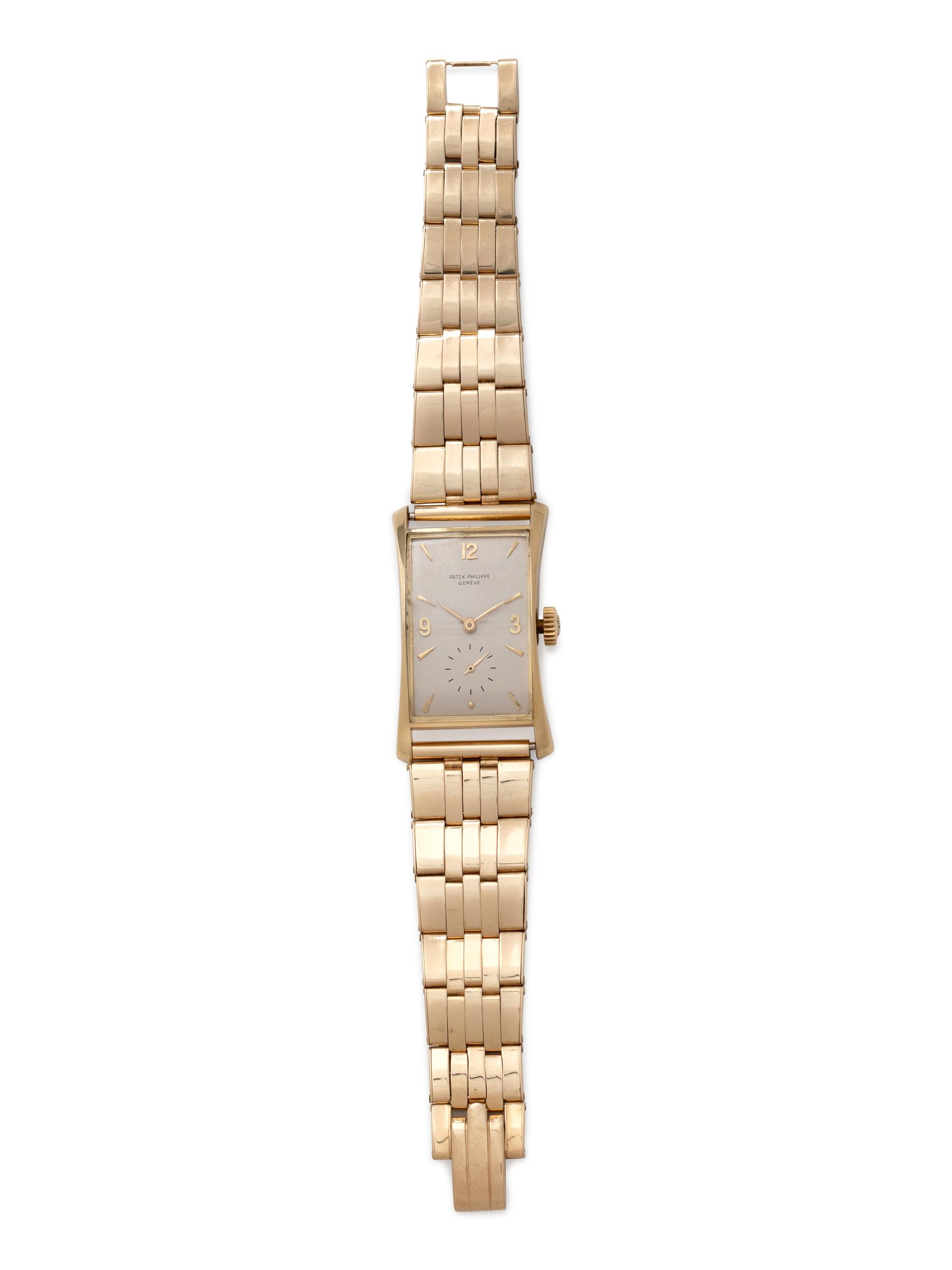 PATEK PHILIPPE, 18K YELLOW GOLD REF. 1593 WRISTWATCH
