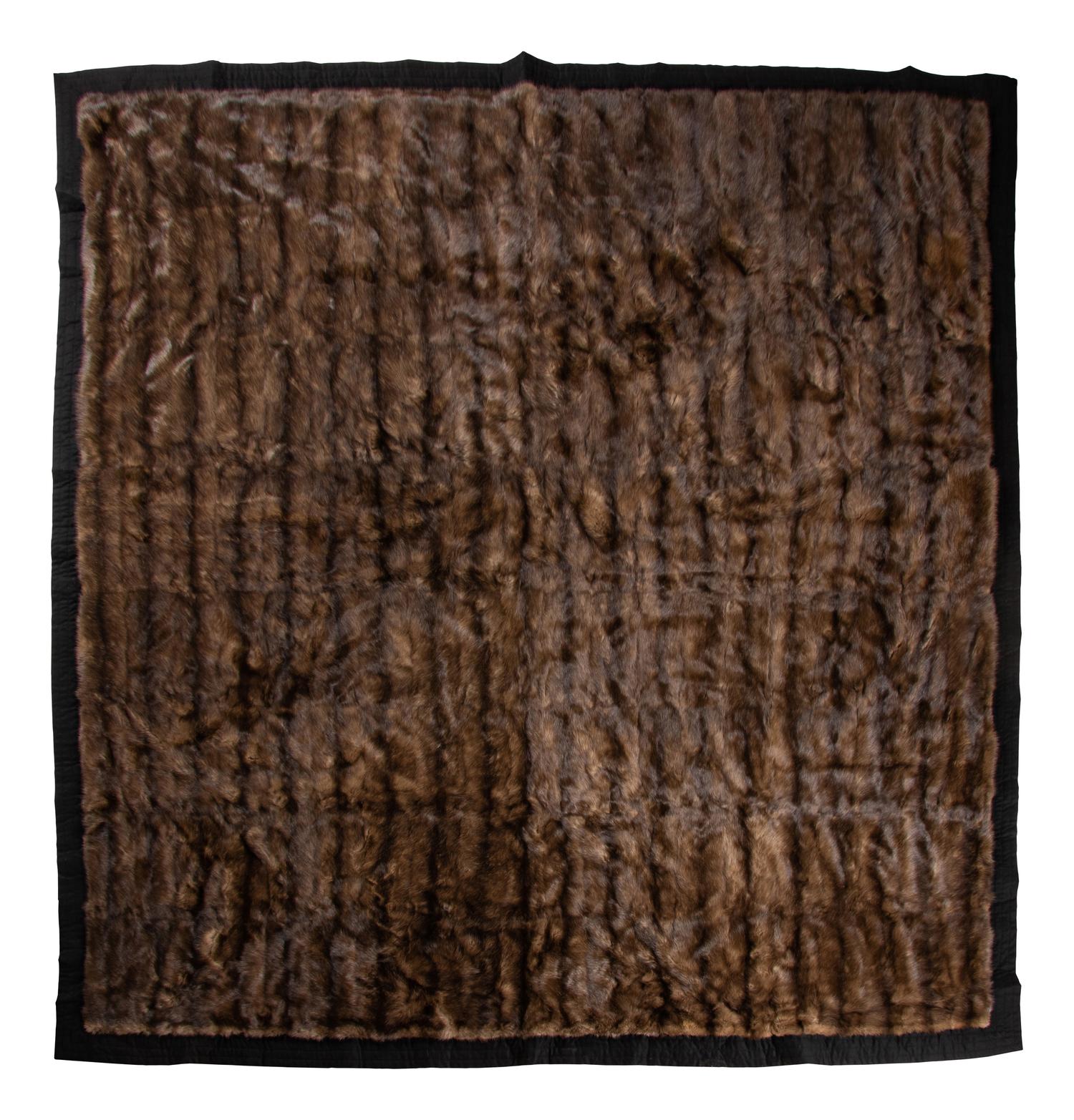 Dennis Basso Sable Fur and Cashmere Blanket,