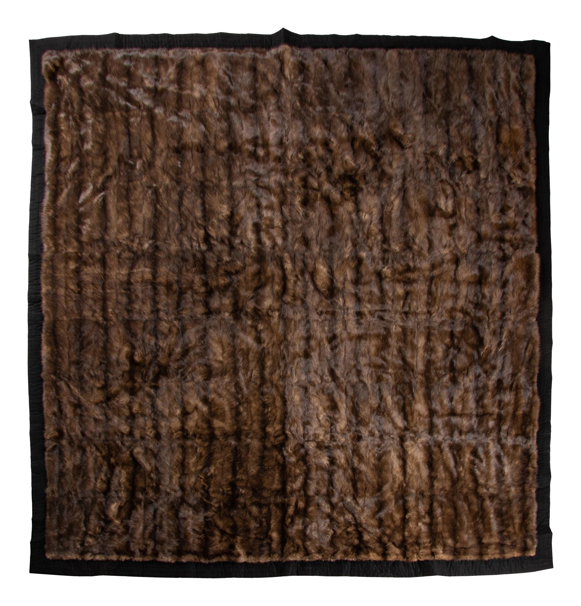 Dennis Basso Sable Fur and Cashmere Blanket,