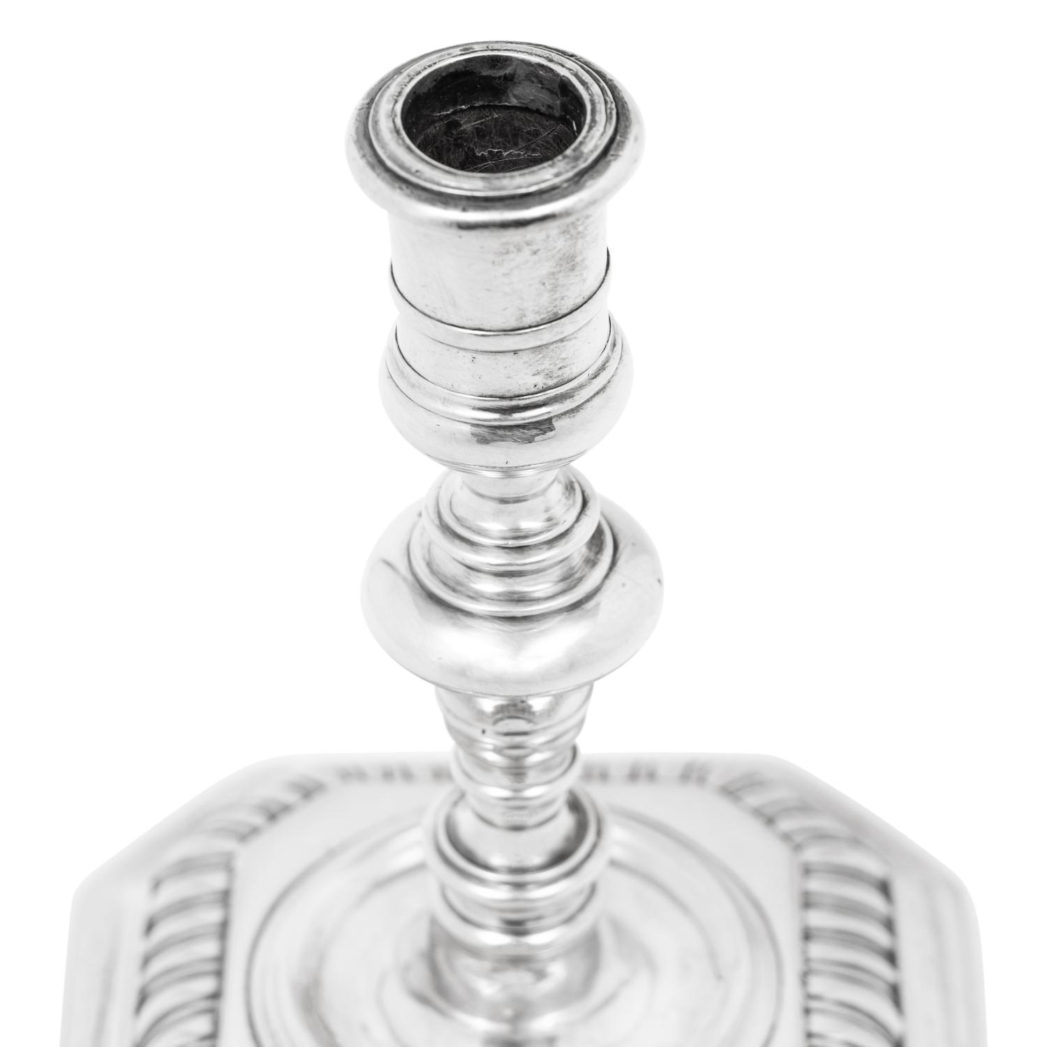 A William III Britannia Silver Taper Stick