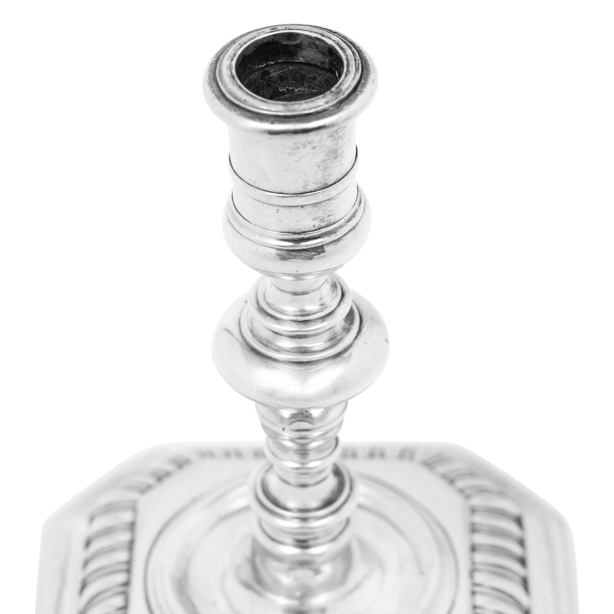 A William III Britannia Silver Taper Stick