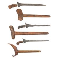 Lot of Three Javanese Keris