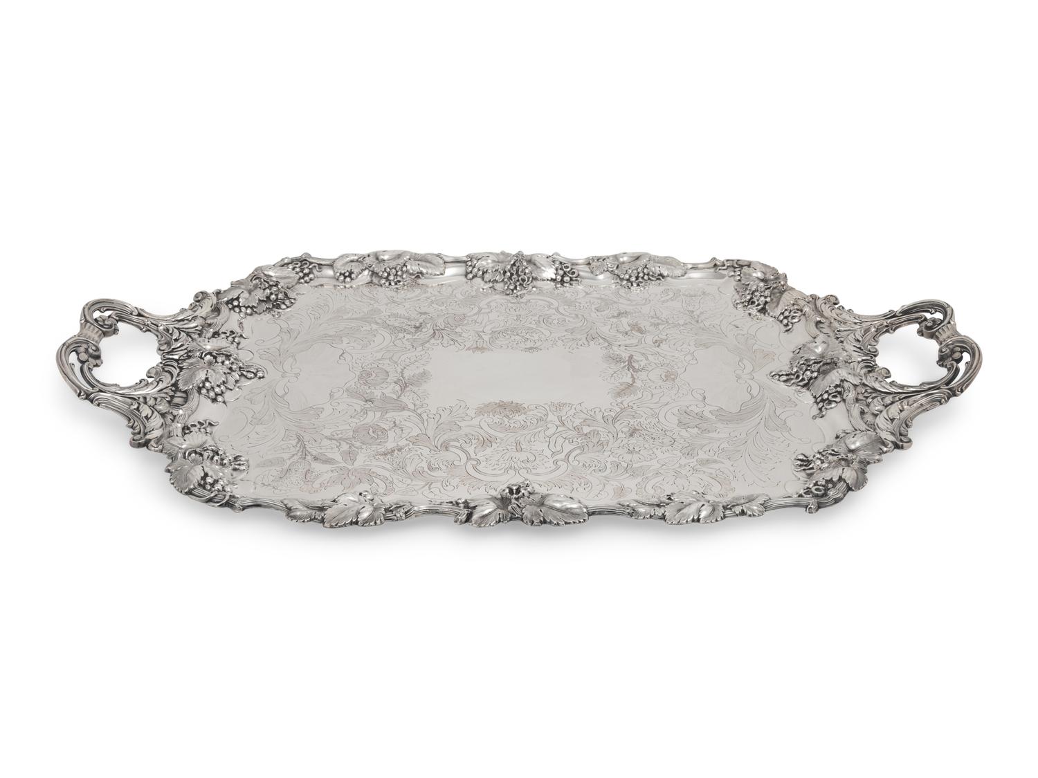 A Large Silver-Plate Serving Tray