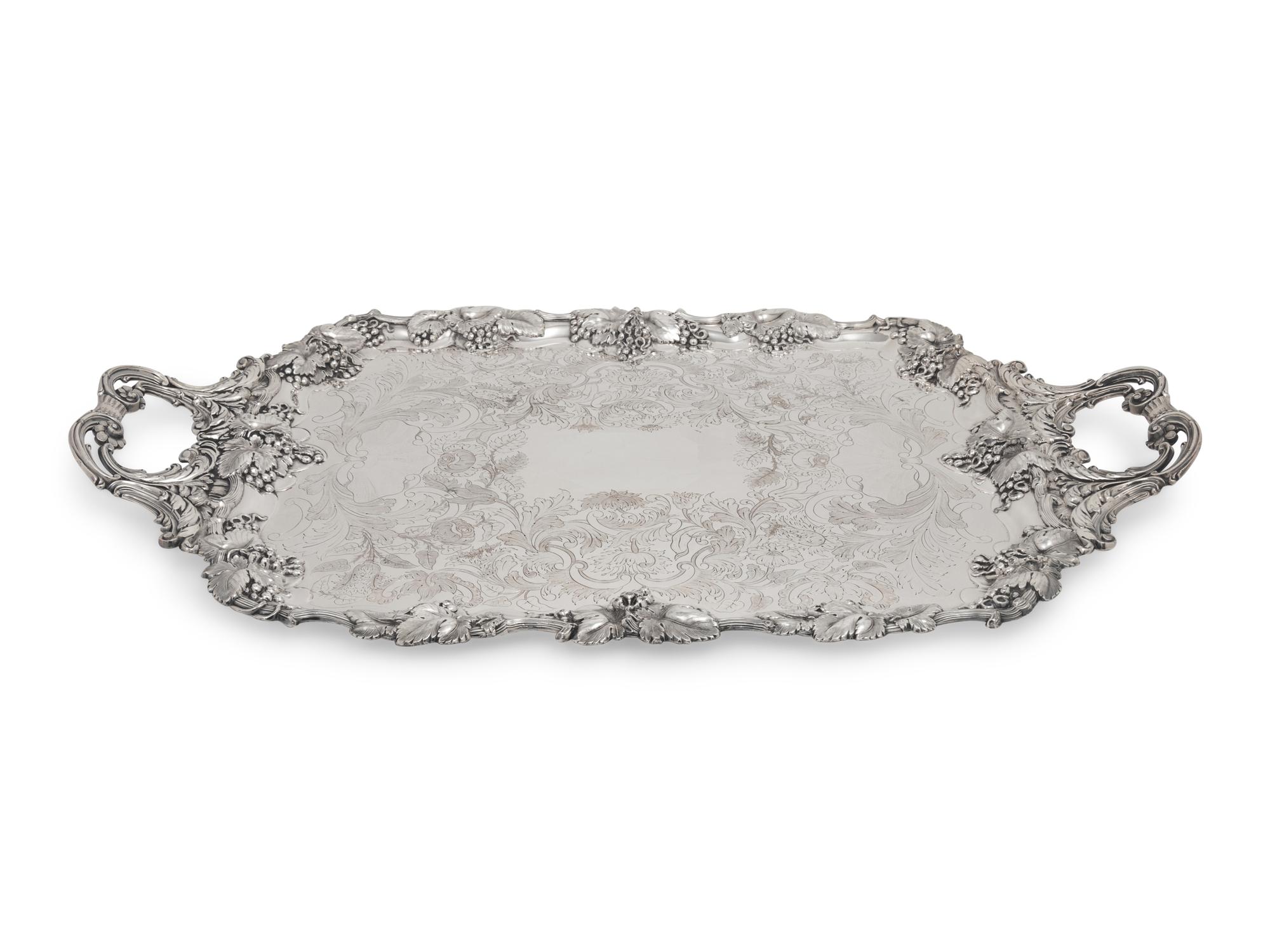 A Large Silver-Plate Serving Tray