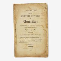 [Americana] The Constitution of the United States of America; As Proposed by the Convention, Held at Philadelphia, September 17, 1787, and Since Ratified by the Several States. [With the Several Amendments thereto.]