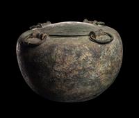 A Greek Bronze Cauldron with Lid
