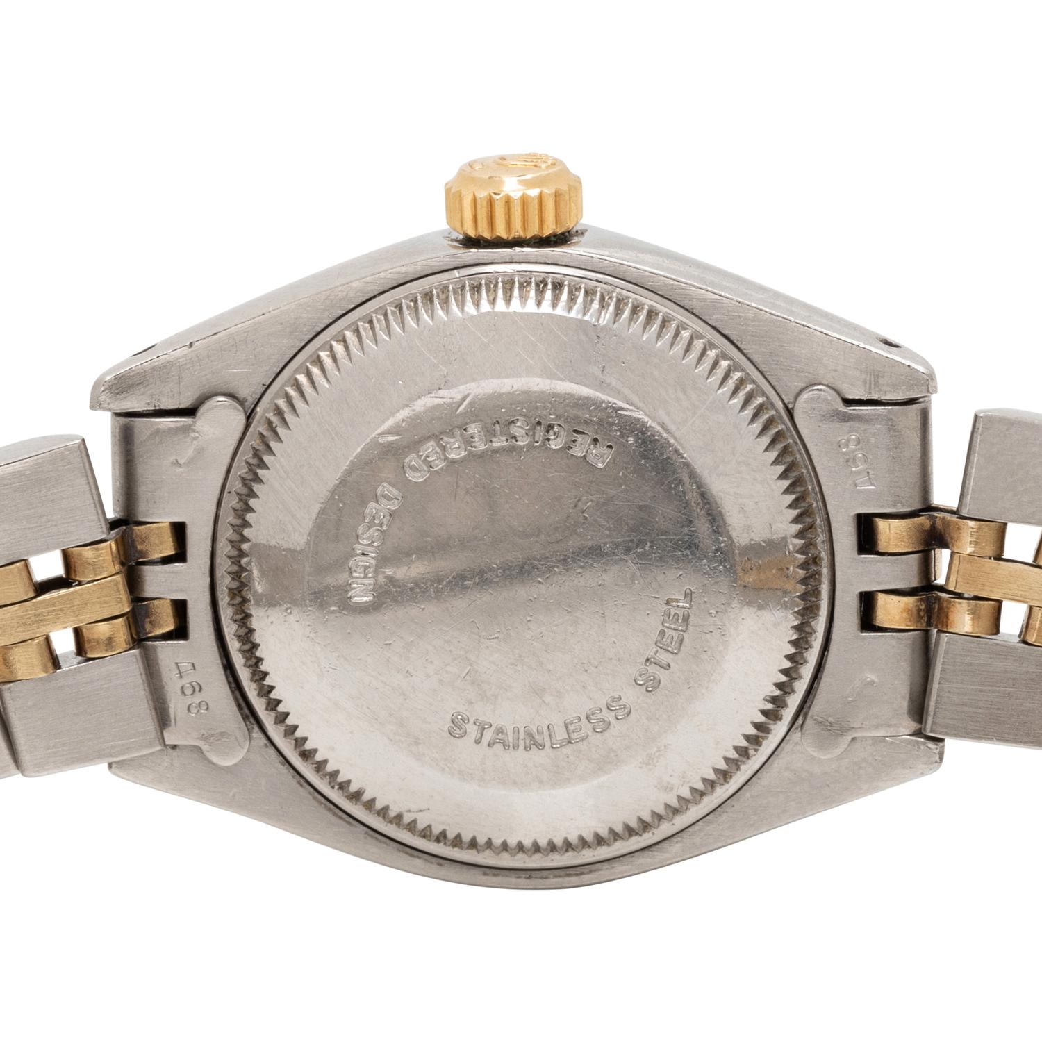 ROLEX, REF. 6917 STAINLESS STEEL AND 18K YELLOW 'LADY DATE' WATCH