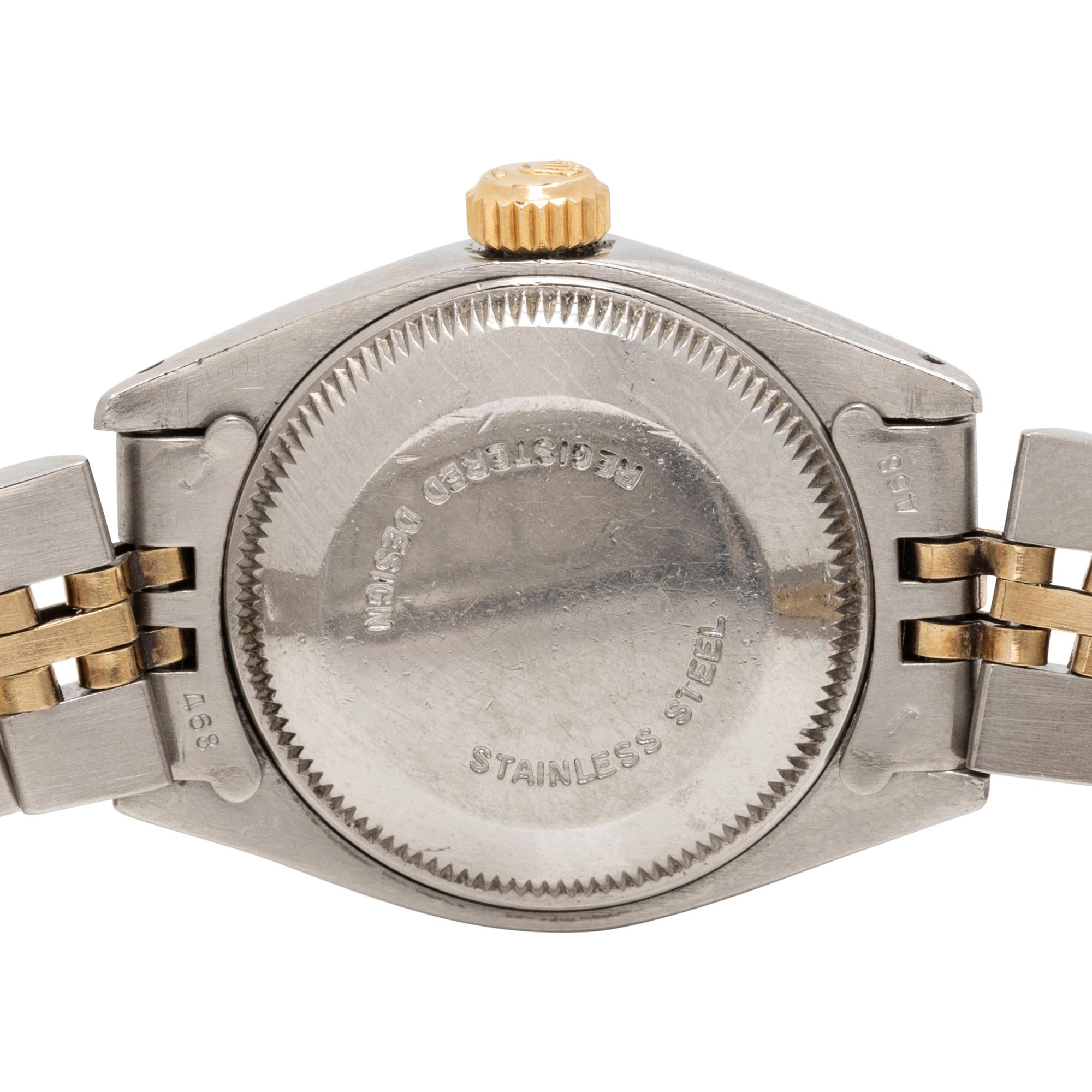 ROLEX, REF. 6917 STAINLESS STEEL AND 18K YELLOW 'LADY DATE' WATCH