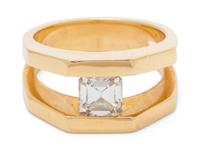 A Yellow Gold and Diamond Ring,