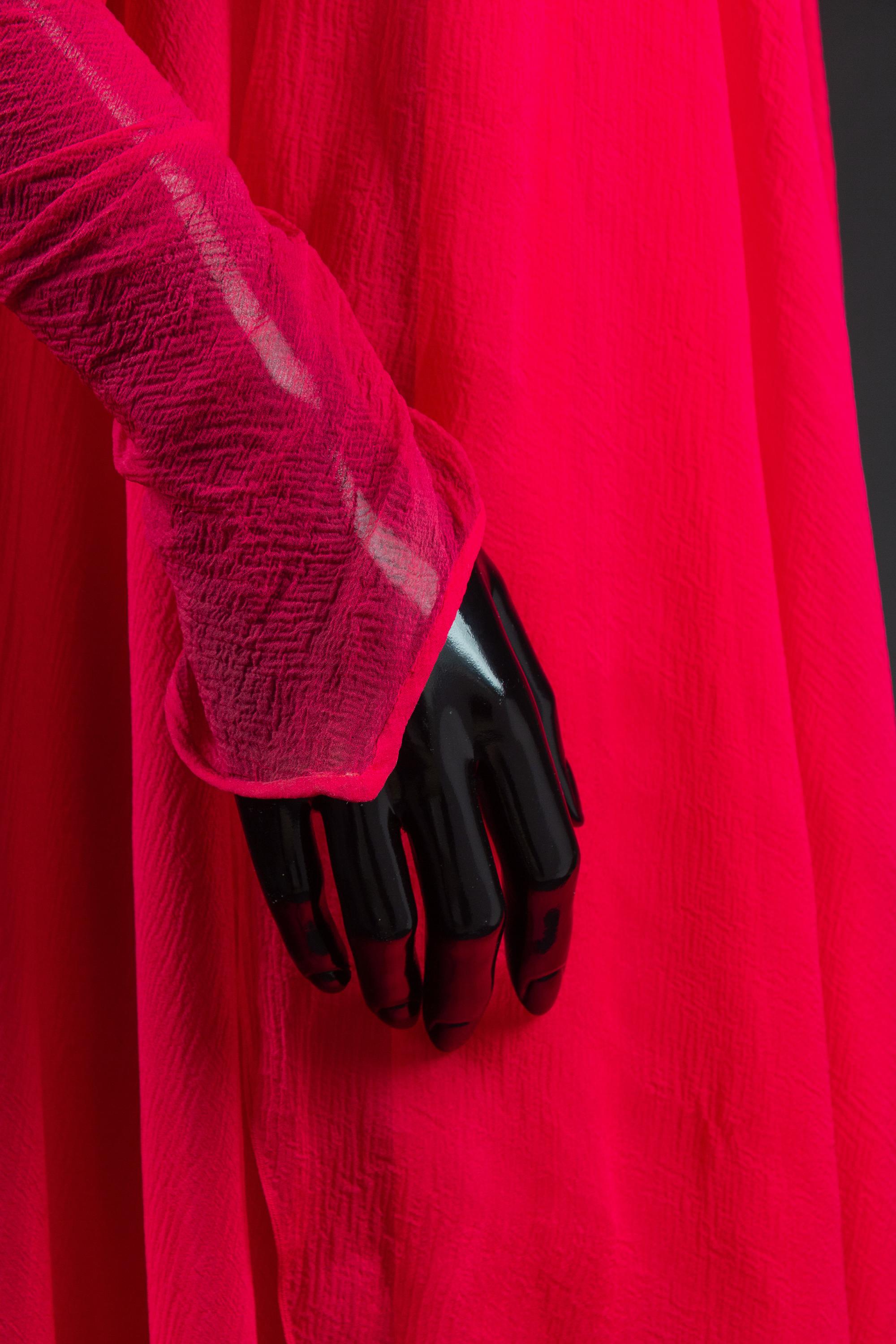 Dress, Shawl, Earrings, Ring and Bag, 1988. Dress designed by Paul Zastupnevitch and made by Western Costume Company in Los Angeles — Worn by Olivia de Havilland for the 60th Academy Awards in 1988 when she presented the award for best art direction.