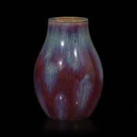 A small Chinese bladder-form flambé-glazed vase 窑变釉胆瓶 Qianlong mark, possibly Republic period ??? ?????