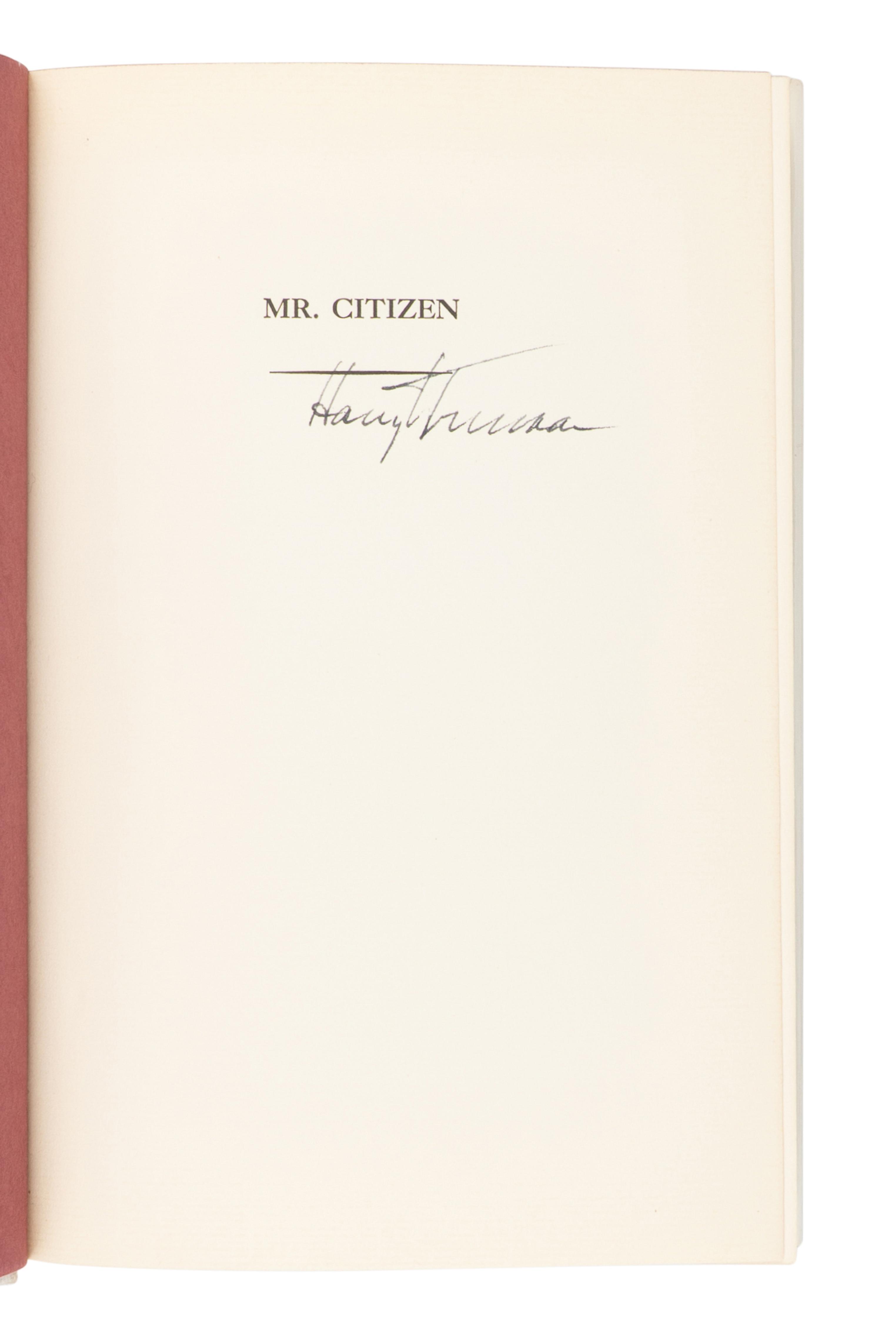TRUMAN, Harry S. (1884-1972). An archive of materials relating to his presidency and legacy, comprising: