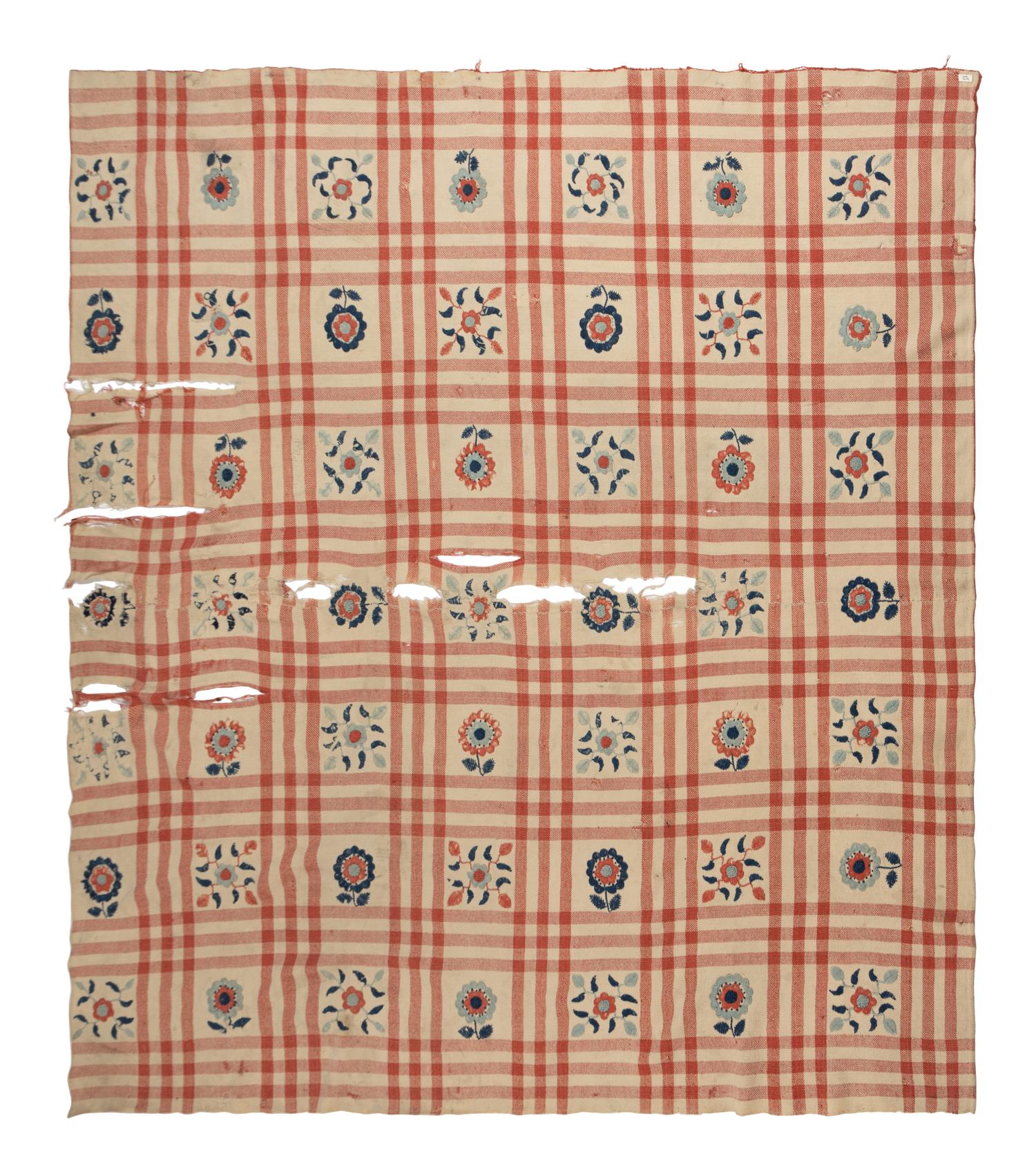 Three Cotton and Wool Jacquard Coverlets