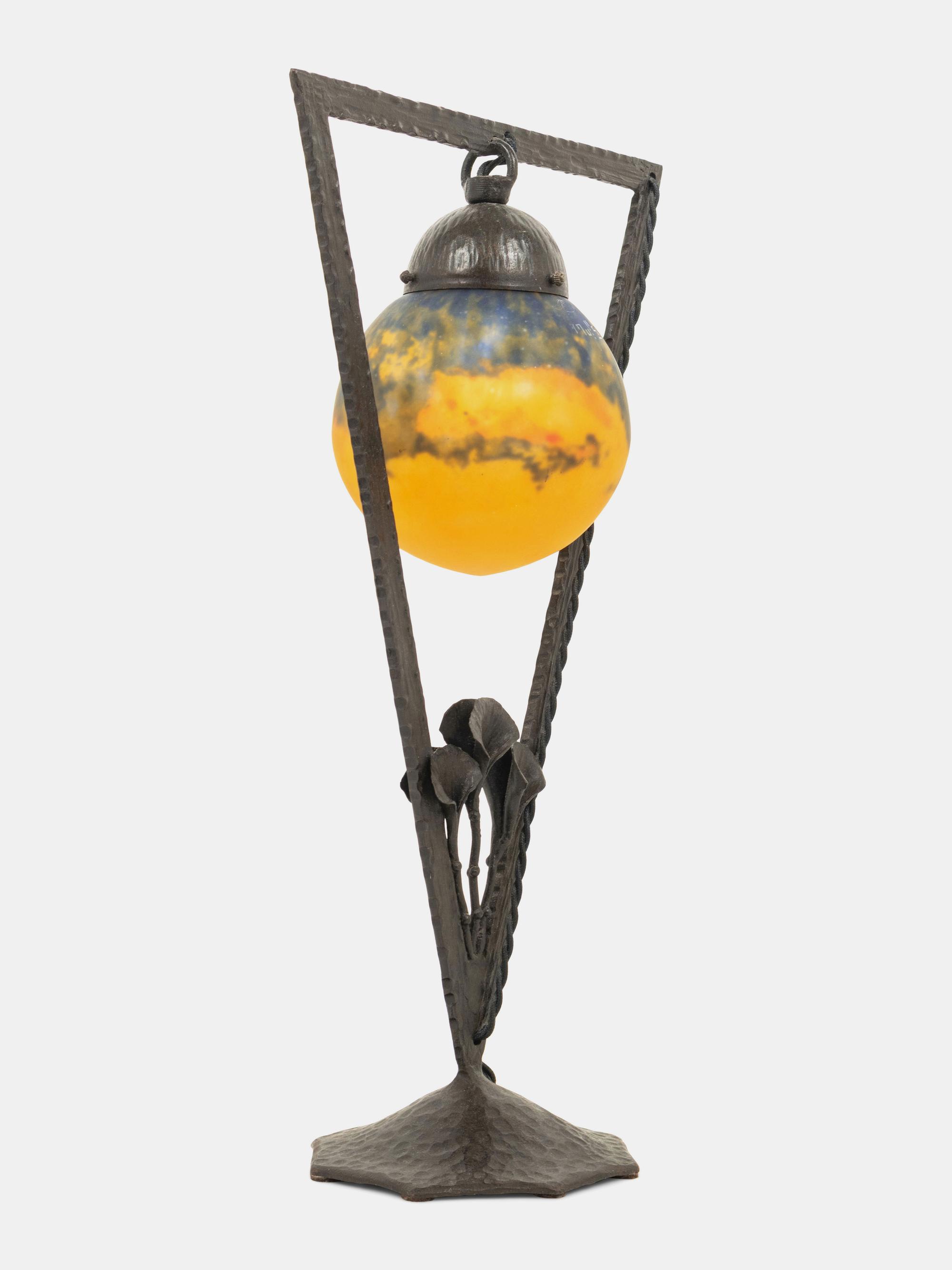 Art Nouveau Table Lamp, c. 1920 Lunéville, France