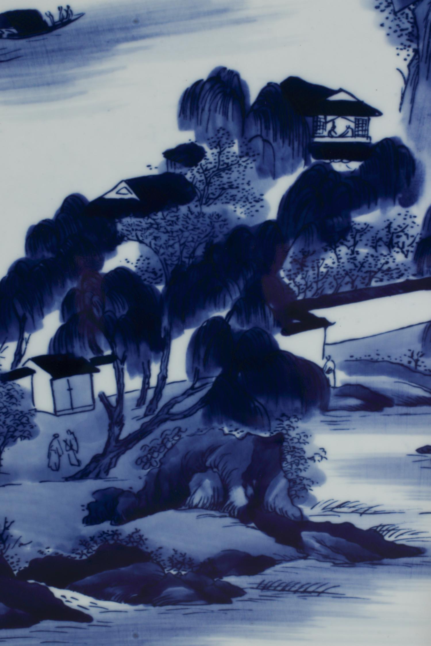 A Set of Four Framed Chinese Porcelain Plaques